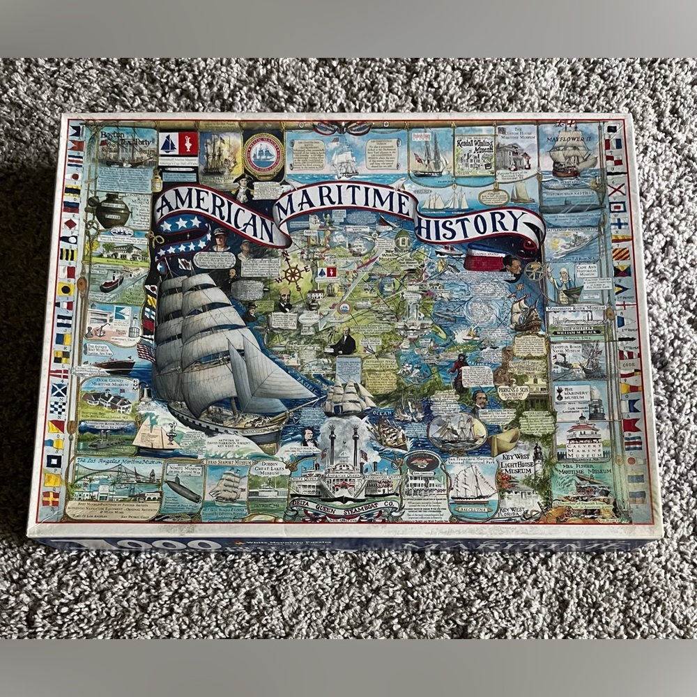 White Mountain Puzzle American Maritime History 1,000 piece naval sailing ships